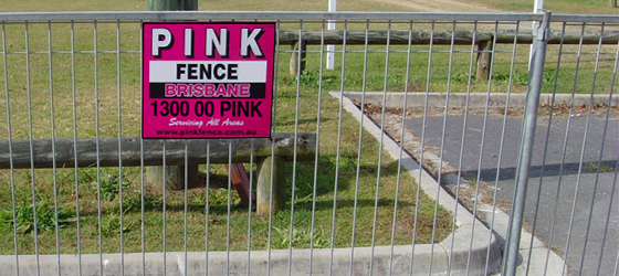 Swimming Pool Fence - Pink Fence - Portable Fencing Specialist
